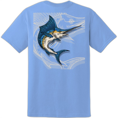 Marlin Fishing Shadow Tee