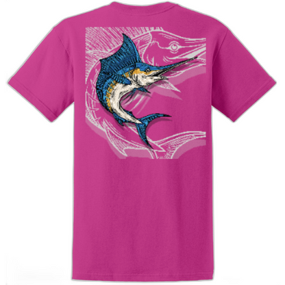 Marlin Fishing Shadow Tee