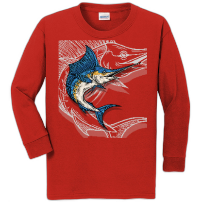 Marlin Long Sleeve Cotton Shadow Tee
