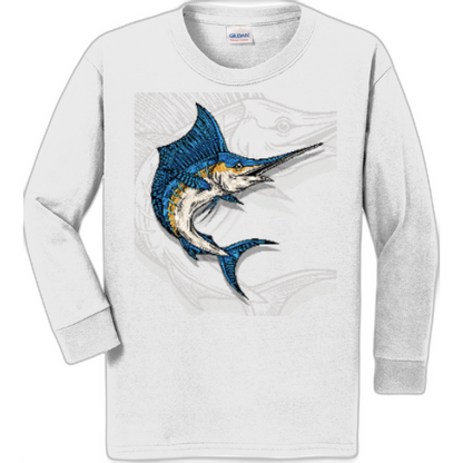 Marlin Long Sleeve Cotton Shadow Tee