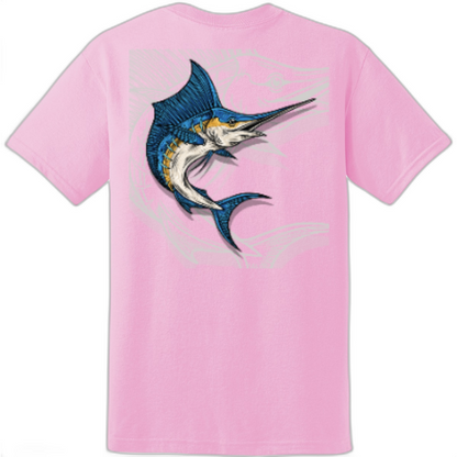 Marlin Fishing Shadow Tee
